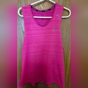 Nike Dri-FIT Running Tank – Women's Size Large – Bright Pink Reflectors Workout
